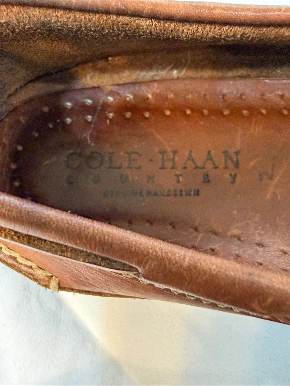 Cole Haan Tan Leather Moccasin Driving Loafers